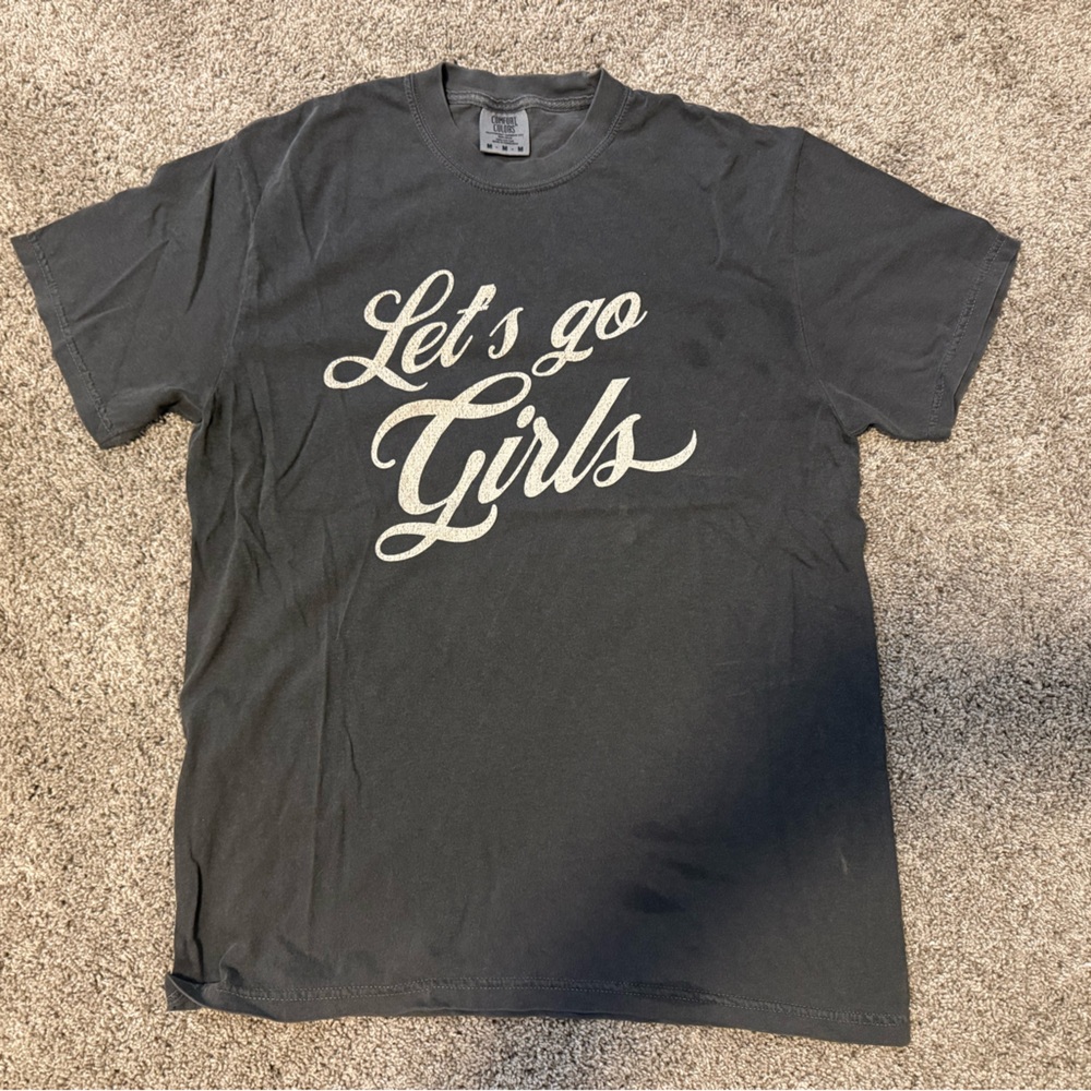 Comfort Colors Black 'Let's Go Girls' Graphic Tee